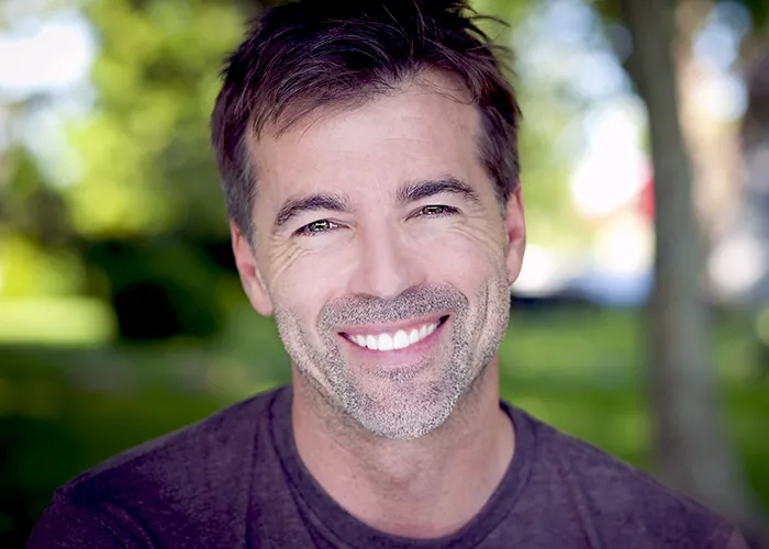 Handsome male smiling
