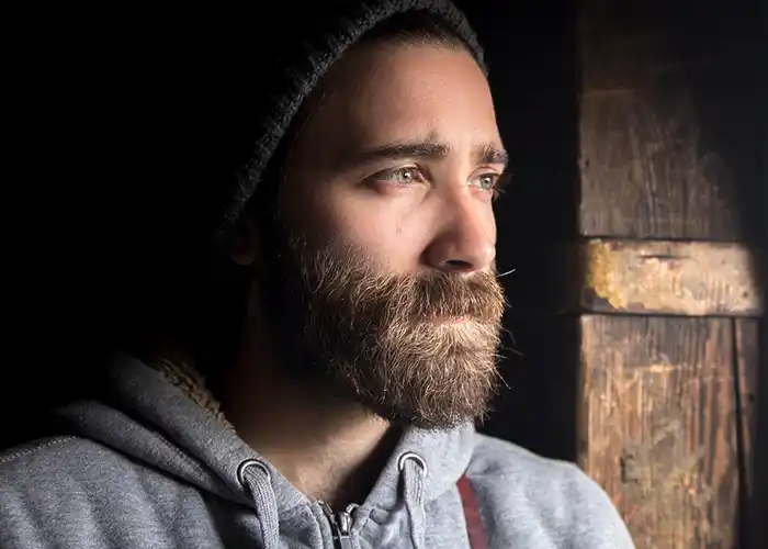 Man in his 30s Affected by Trauma