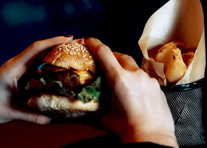 woman Binge eating